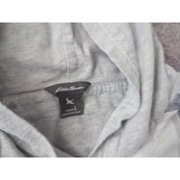 Eddie Bauer Plaid Button Up Shirt Hoodie Women's Large Long Sleeve - Picture 2 of 7